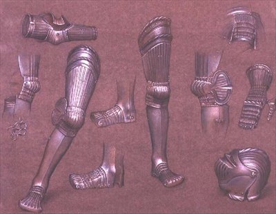 Studium zbroi, nr 1 (kreda) autorstwa Evelyn De Morgan