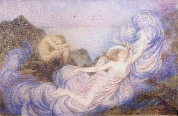 Zmierzch (olej na płótnie) autorstwa Evelyn De Morgan