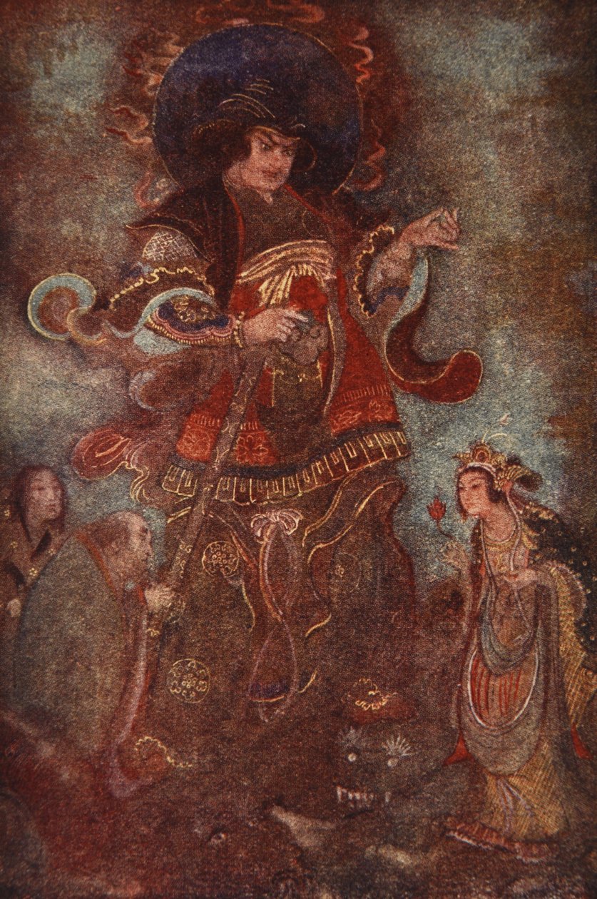 Susa-no-o i Kushi-nada-hime, ilustracja z „The Myths and Legends of Japan” F Hadlanda Davisa autorstwa Evelyn Paul