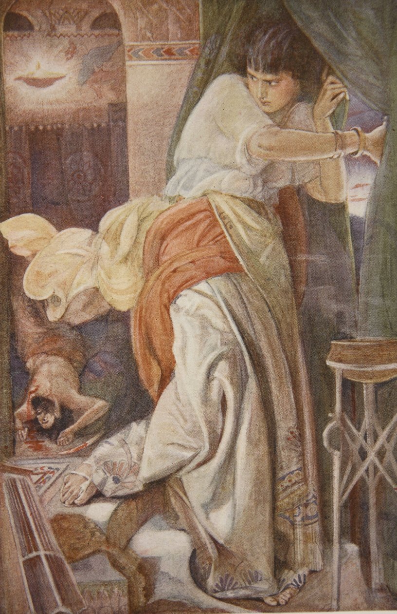 Morderstwo Setapo, ilustracja z „Mity i legendy Babilonii i Asyrii” Lewisa Spence