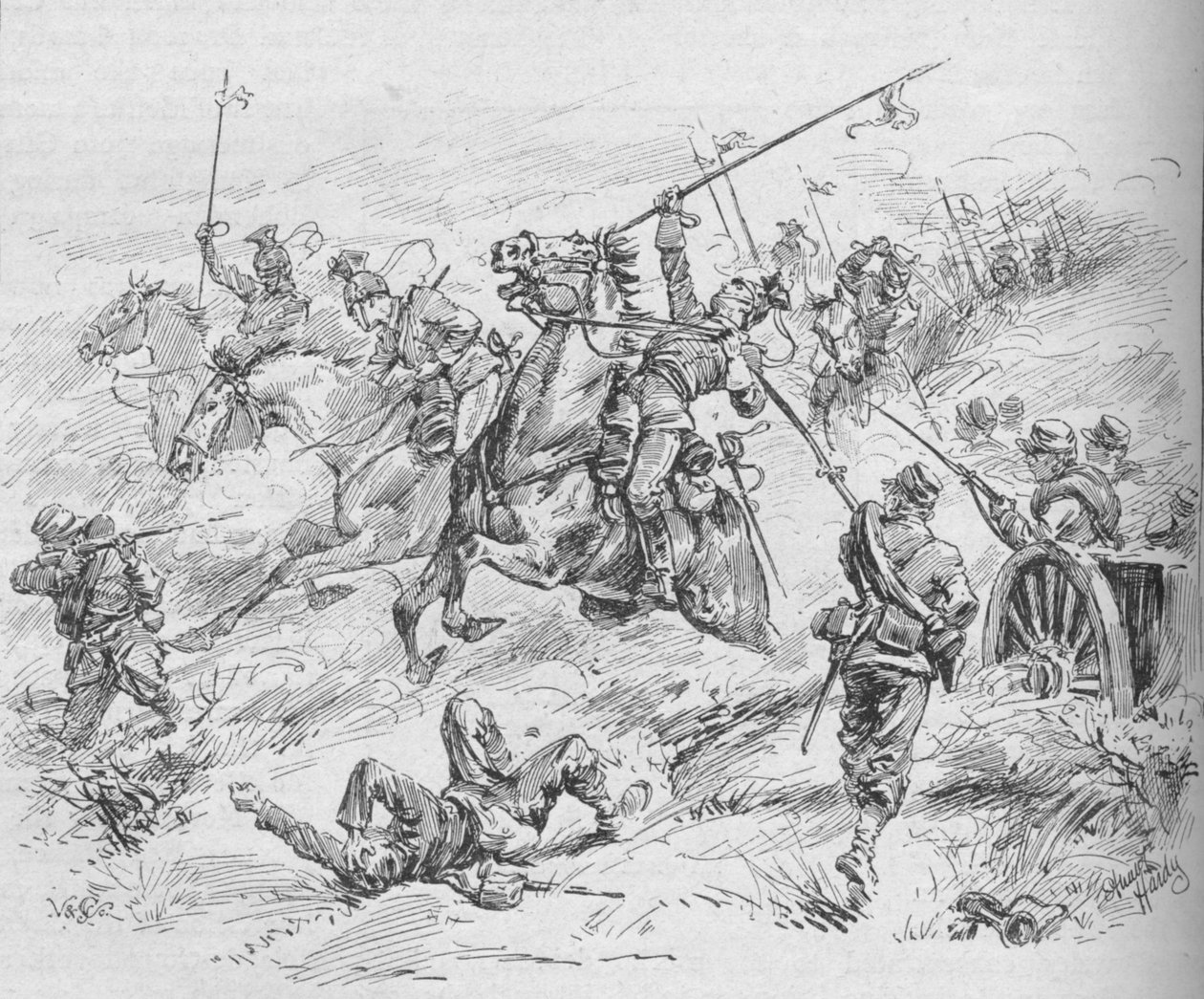 Szarża 16. Ułanów, 1902 autorstwa Evelyn Stuart Hardy