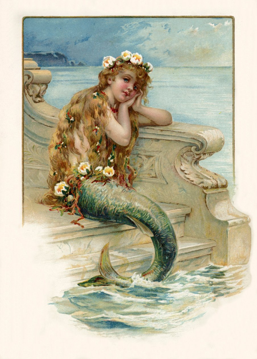 Mała syrenka (chromolitho) autorstwa Evelyn Stuart Hardy