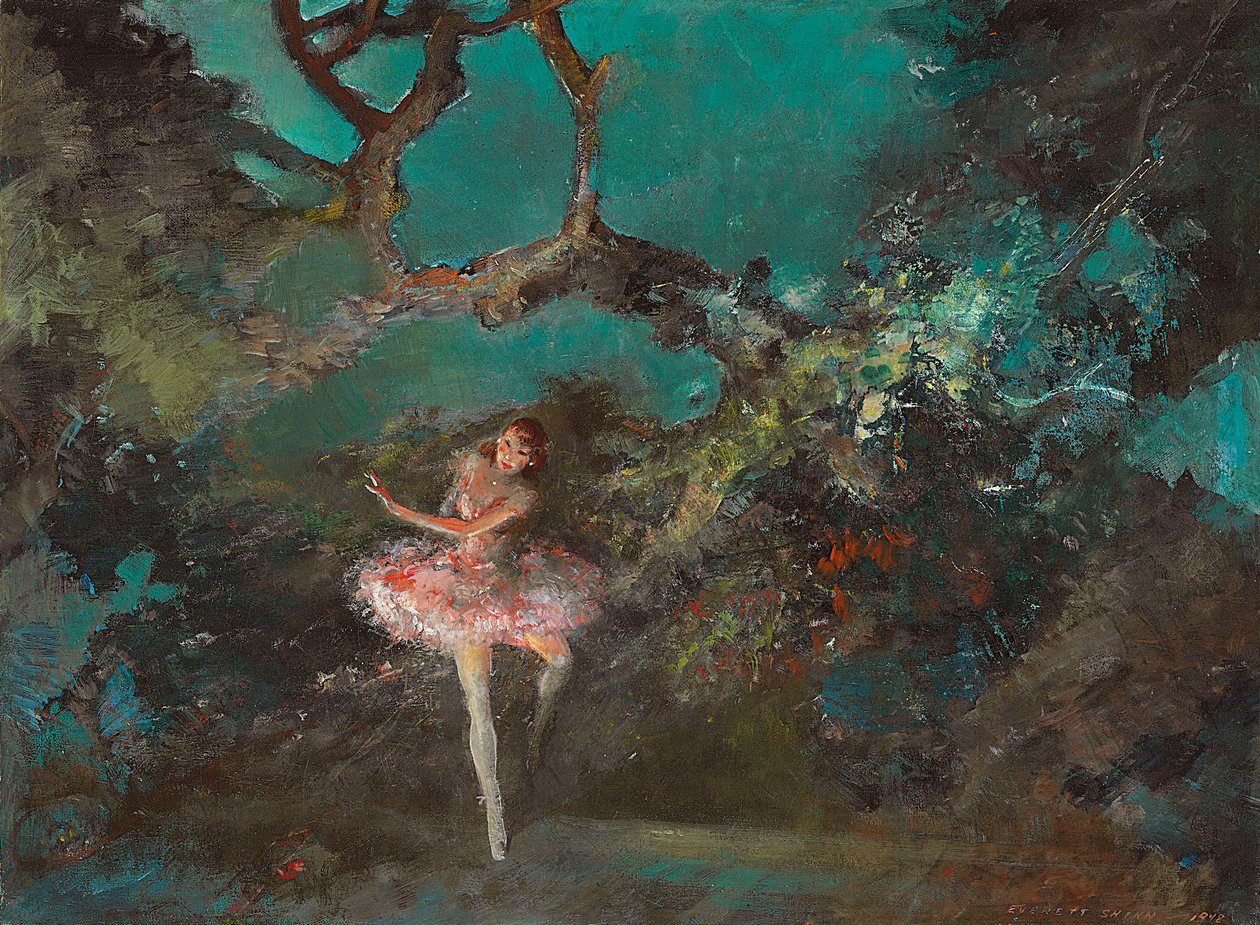 Baletnica na scenie autorstwa Everett Shinn