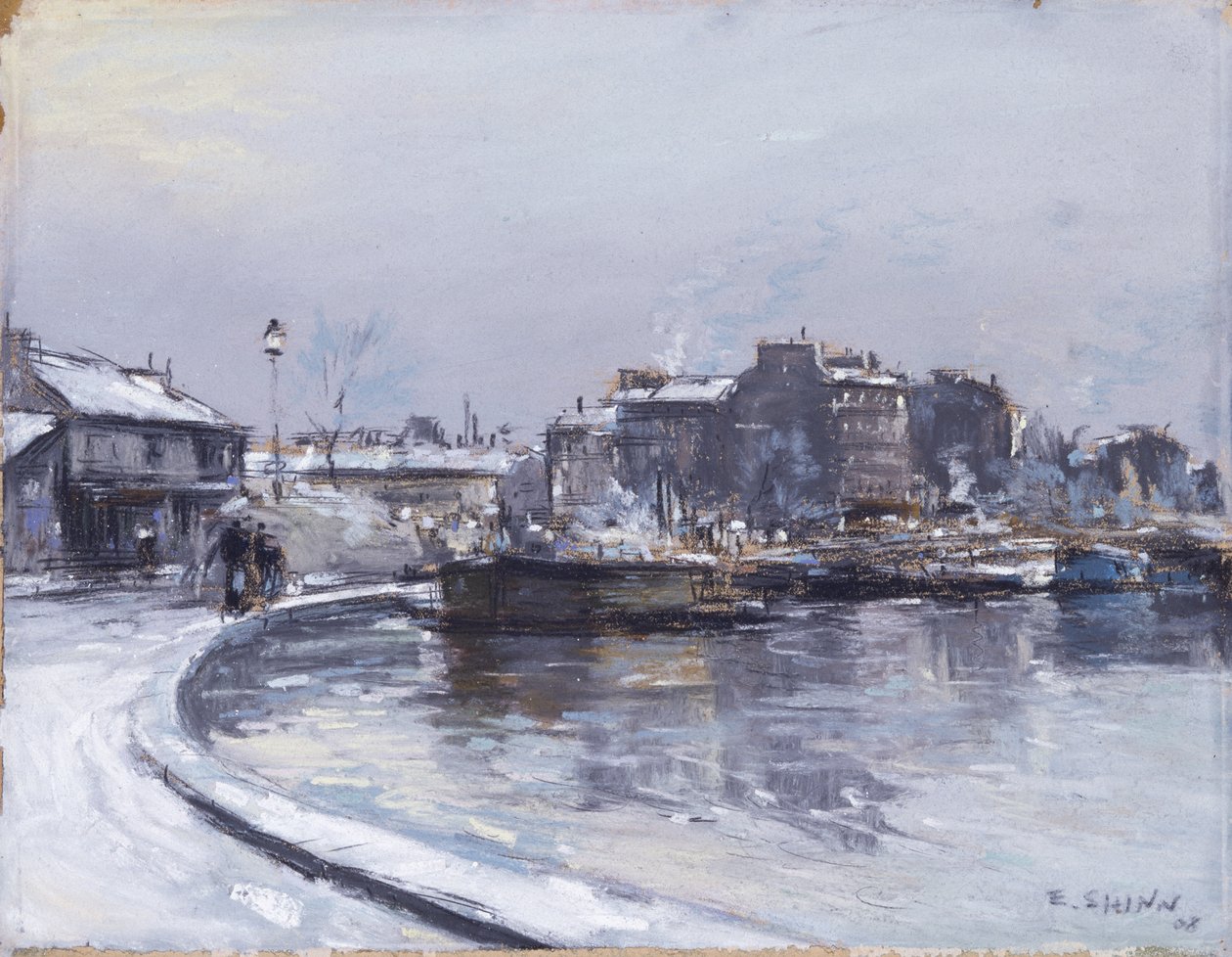 Nad Sekwaną (pastel na papierze) autorstwa Everett Shinn