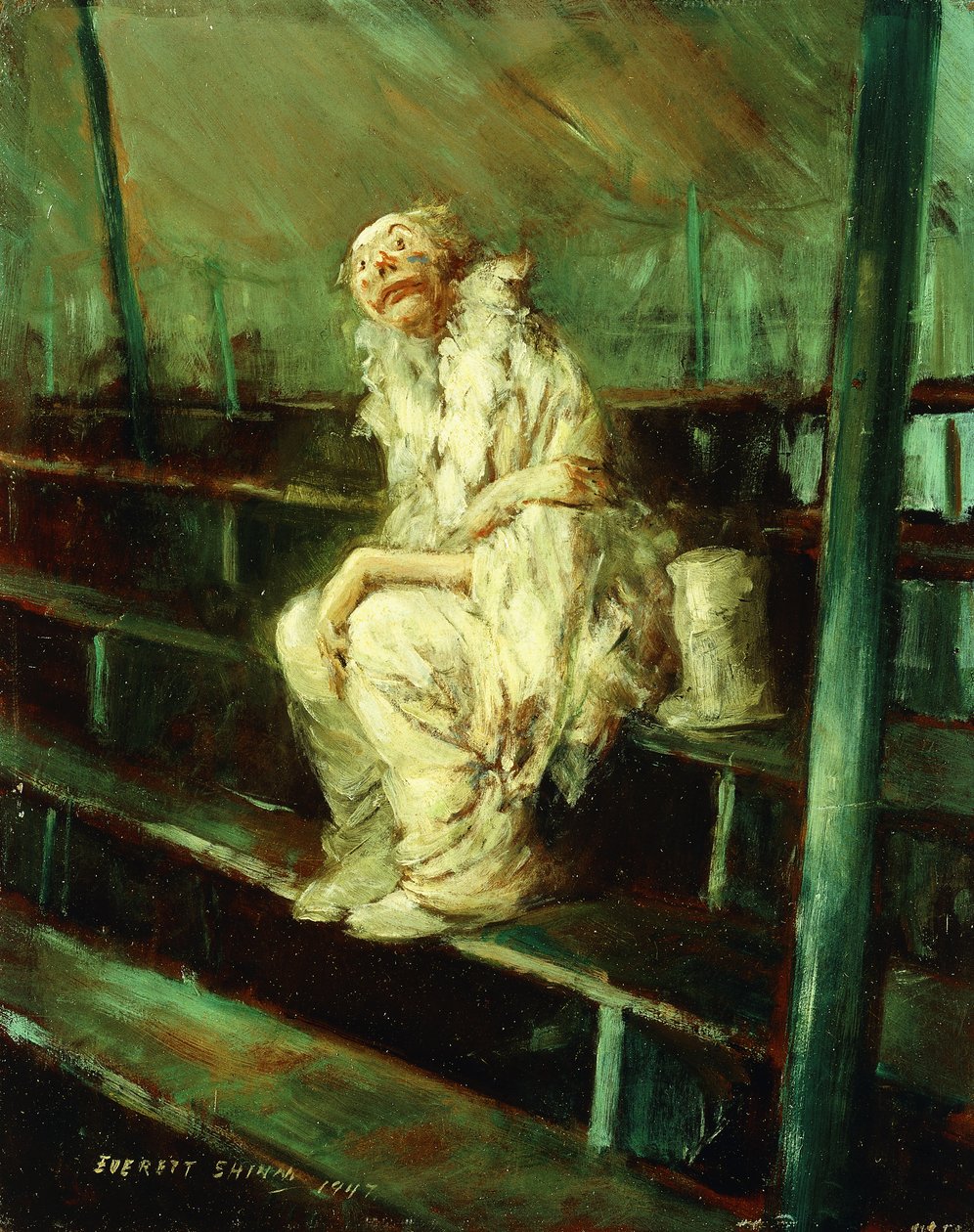 Klaun na pustych siedzeniach autorstwa Everett Shinn
