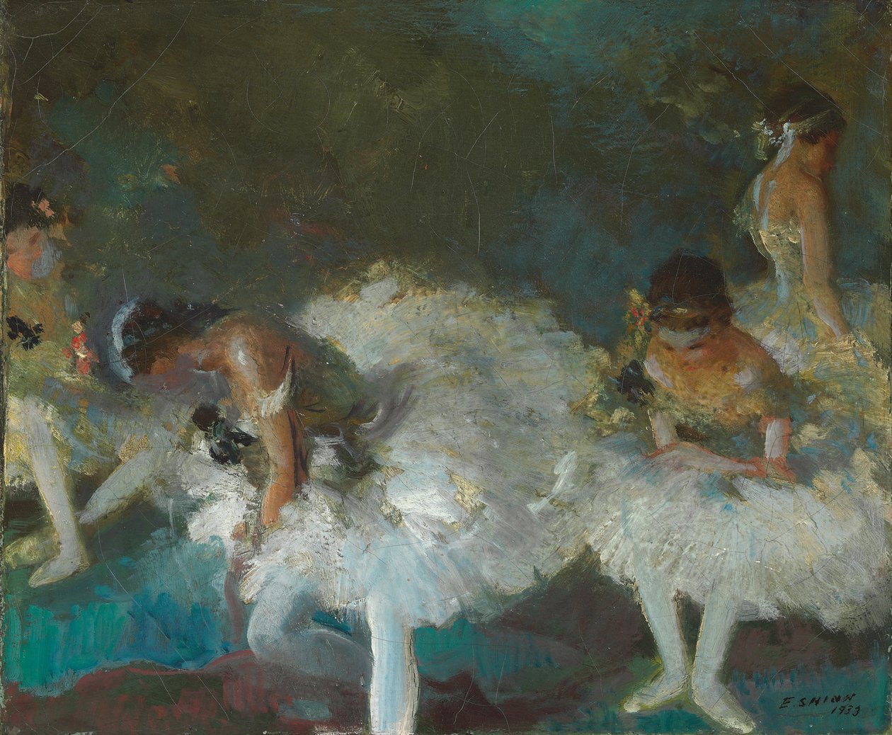 Tancerze za kulisami autorstwa Everett Shinn