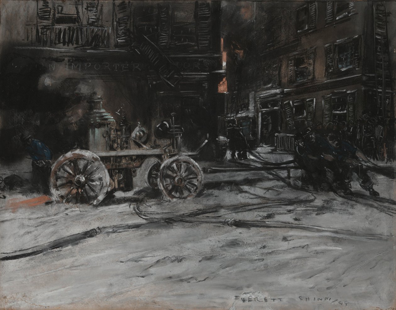 Scena ognia autorstwa Everett Shinn