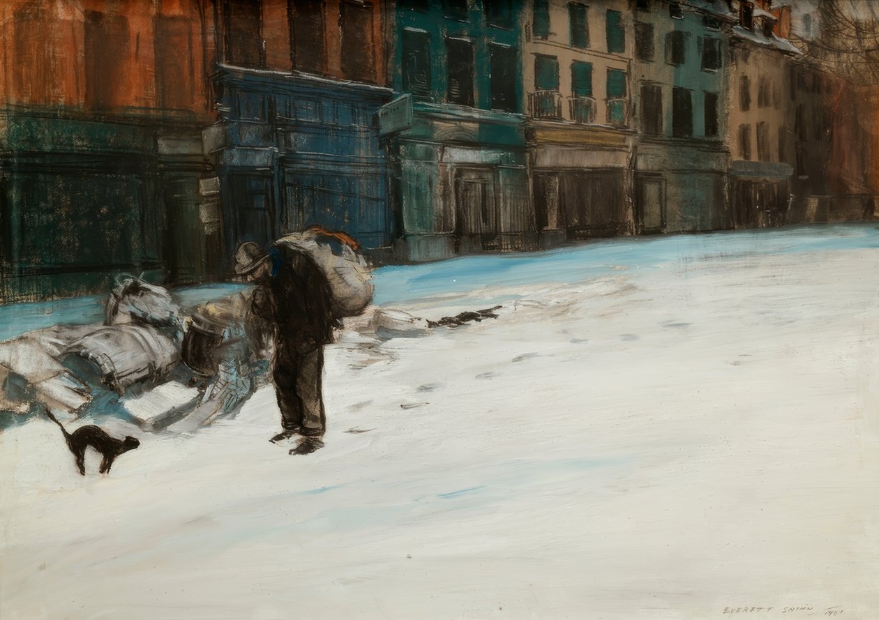 La ville fatiguée (Tôt le matin, Paryż) autorstwa Everett Shinn