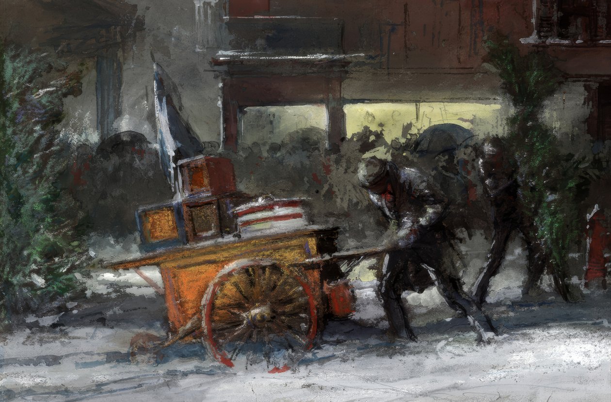 NYC, 14 ulica w okresie Bożego Narodzenia autorstwa Everett Shinn