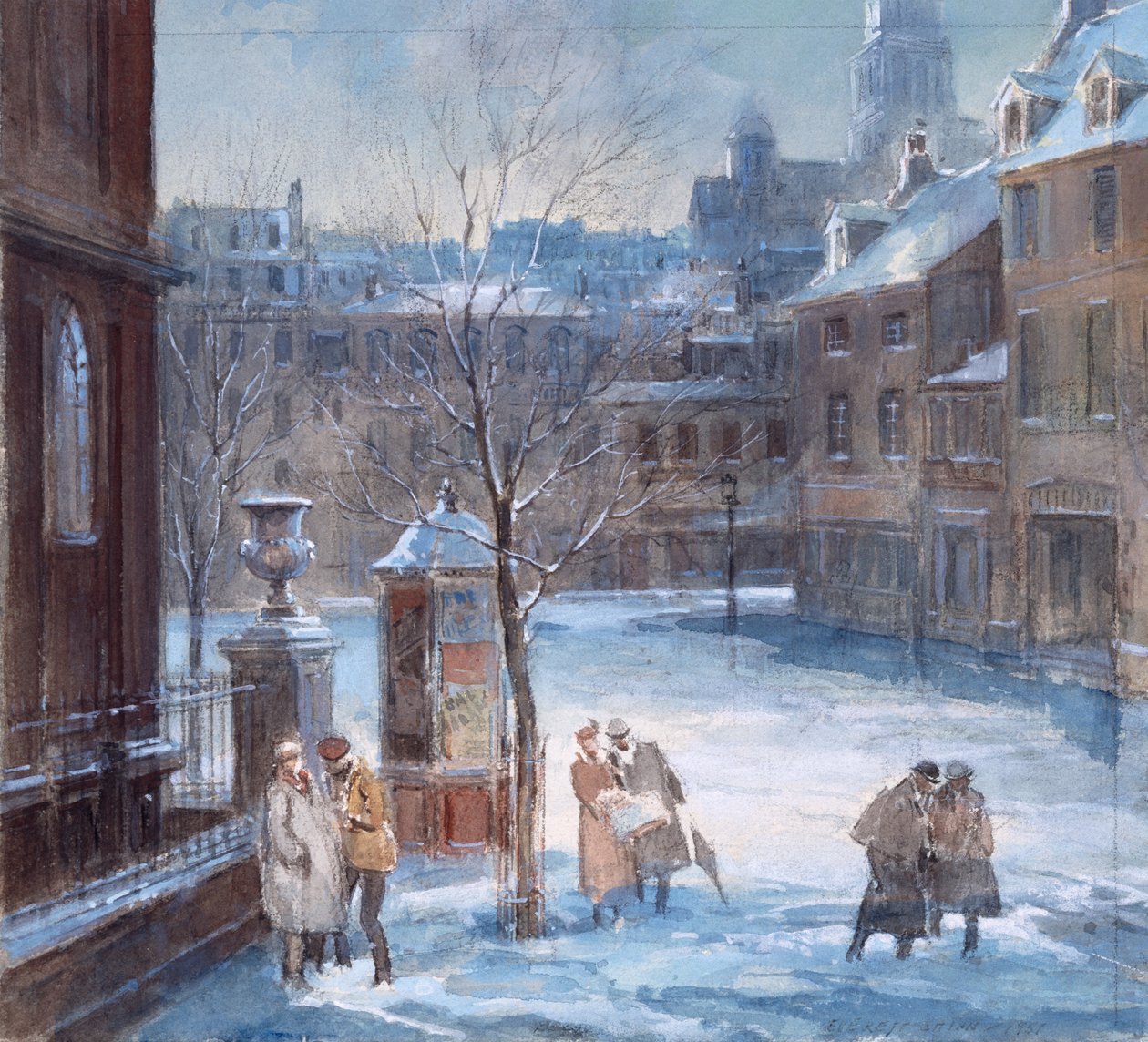 Scena uliczna w Paryżu autorstwa Everett Shinn