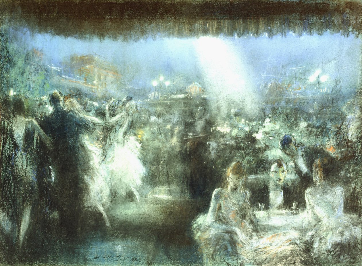 Kawiarnia na dachu autorstwa Everett Shinn
