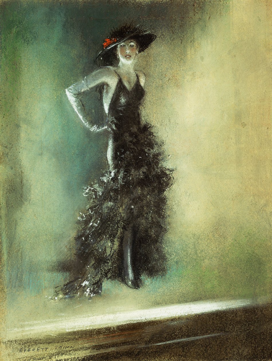 Scena - Czarna sukienka autorstwa Everett Shinn