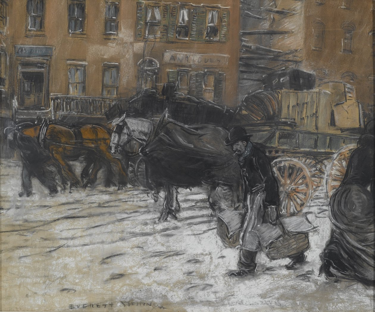 Zima na 21 ulicy, Nowy Jork autorstwa Everett Shinn