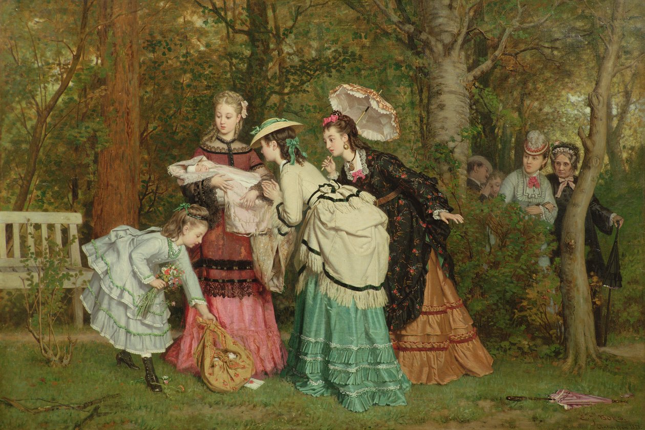 Podziwianie dziecka, Antwerpia 1873 autorstwa Evert Jan Boks