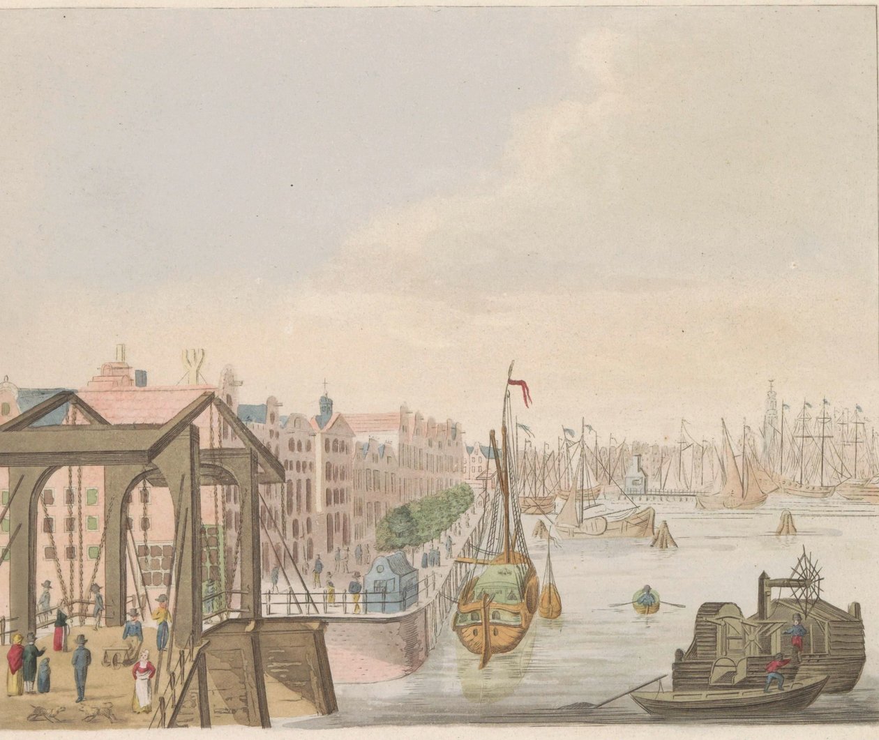Zewnętrze w Amsterdamie, ok. 1810-1813 Vue du Buitenkant le long de l