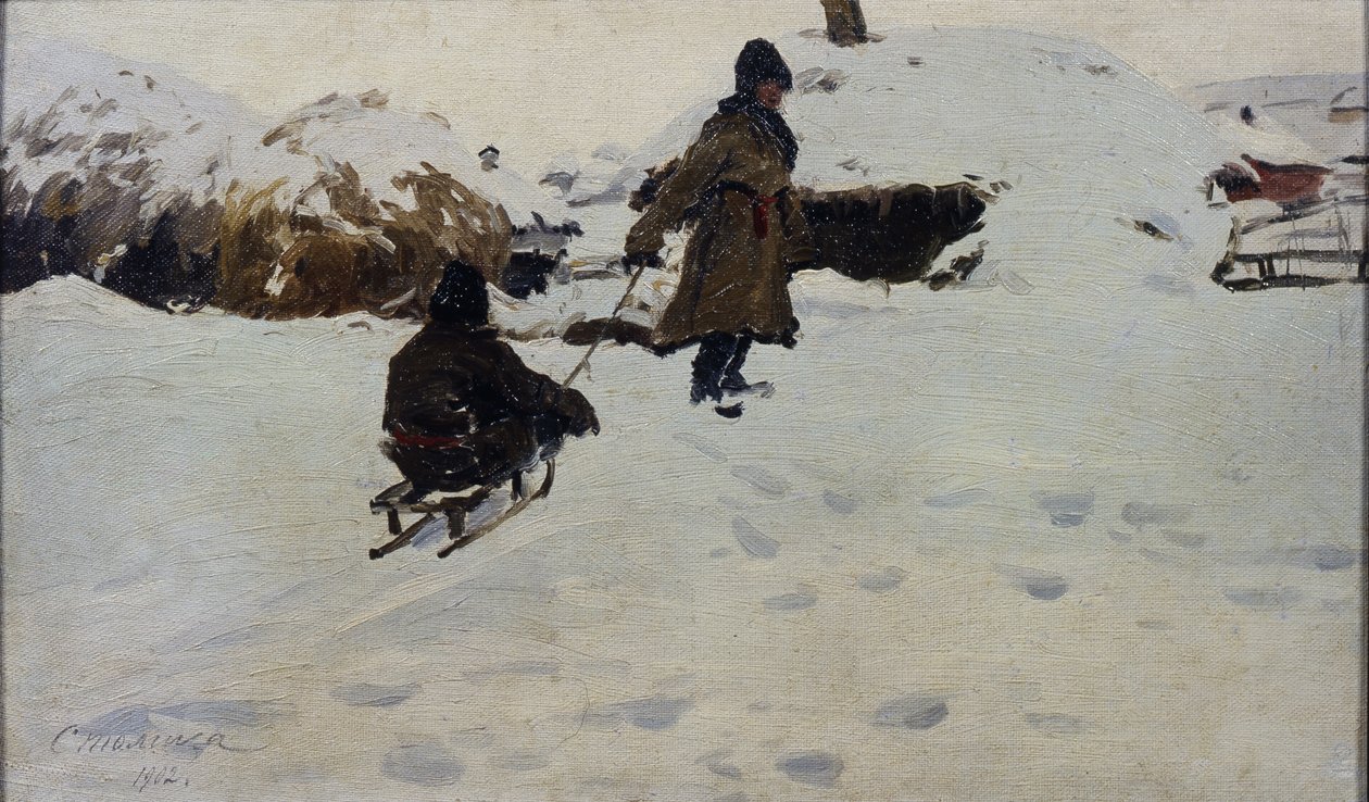 Zima, 1902 autorstwa Evgeni Ivanovich Stolitsa