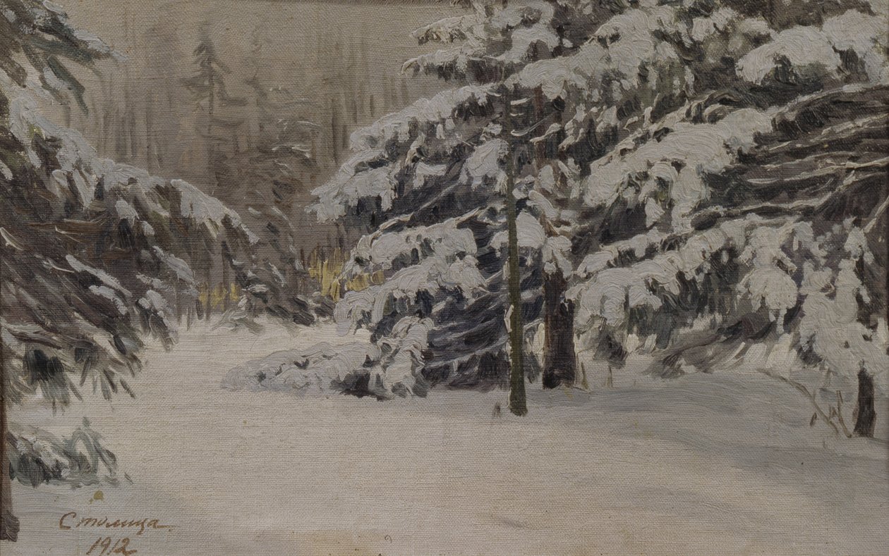 Zima na wyspach Sankt Petersburga, 1912 autorstwa Evgeni Ivanovich Stolitsa