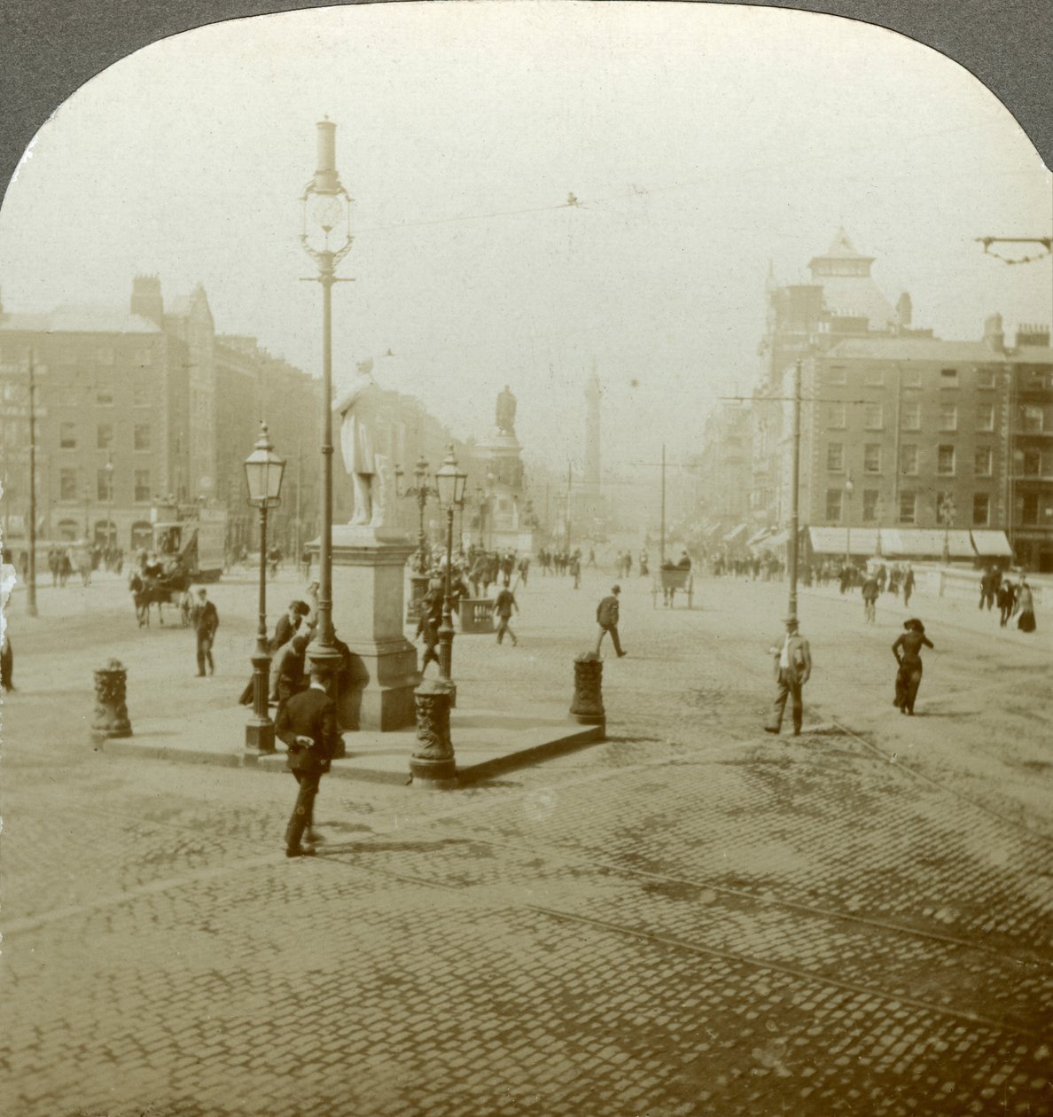 Sackville Street, Dublin, Irlandia. autorstwa Excelsior Stereoscopic Tours