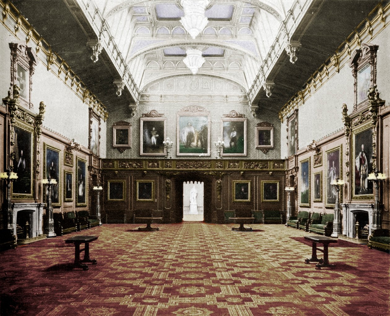Komnata Waterloo Zamek Windsor, c1899, 1901 autorstwa Eyre and Spottiswoode