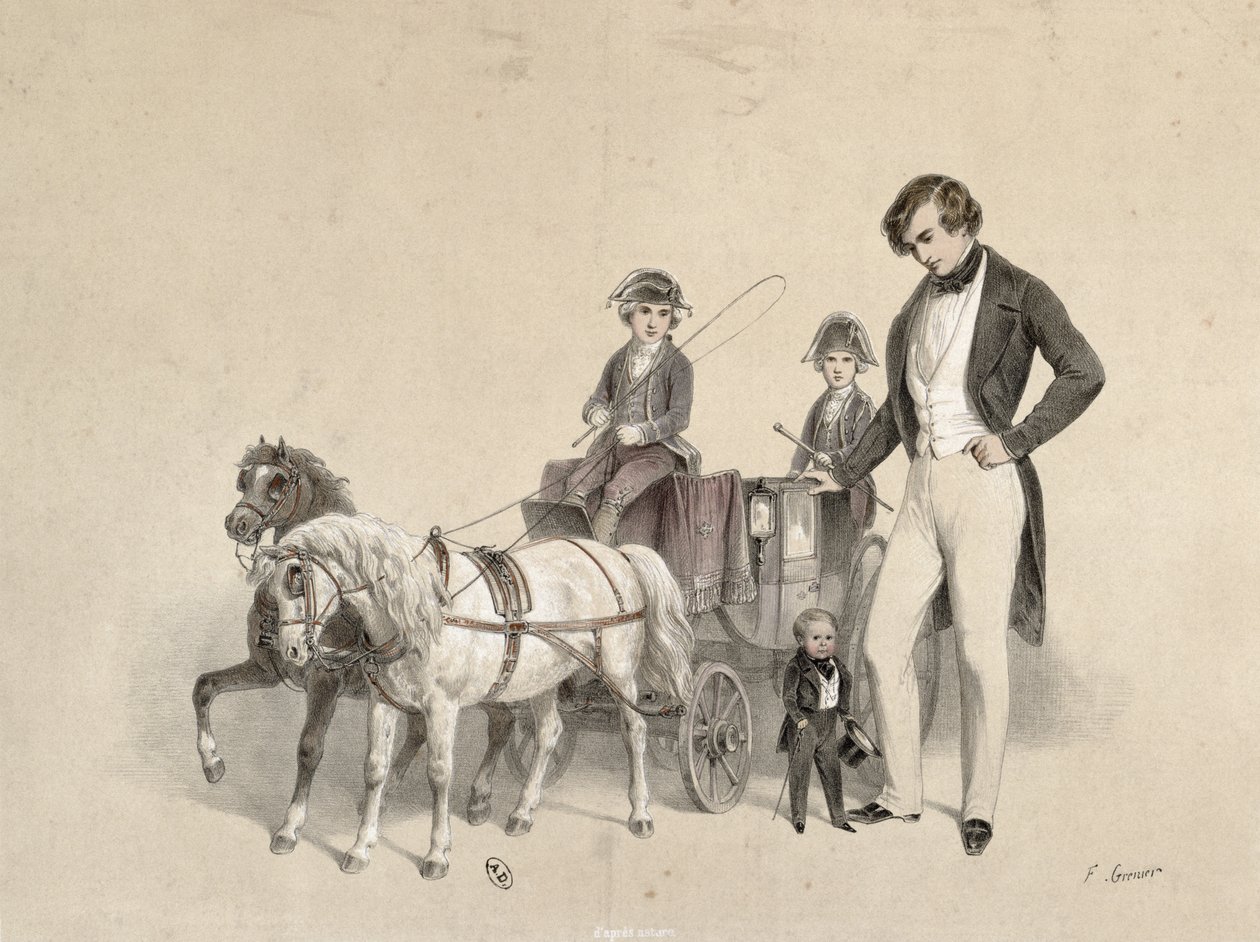 Charles Sherwood Stratton (1838–83) „Generał Tom Kciuk” autorstwa F. Grenier
