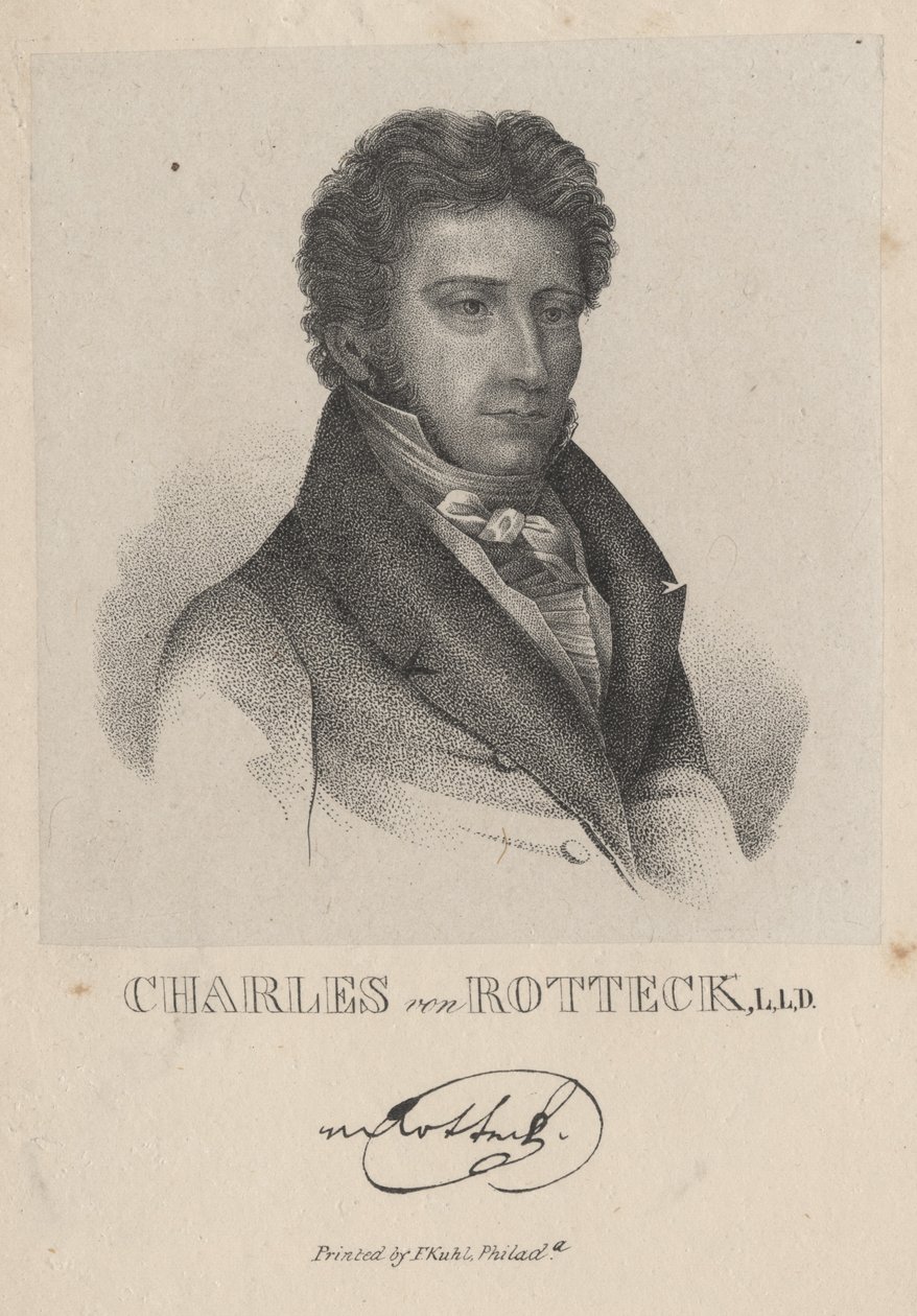 Charles von Rotteck, LLD, 1843 autorstwa F. Kuhl