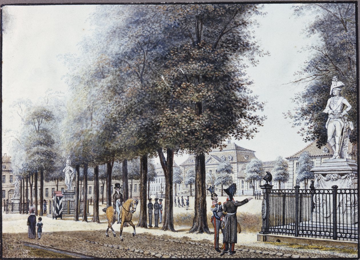 Wilhelmplatz, Berlin (wc na papierze) autorstwa F.A. Calau