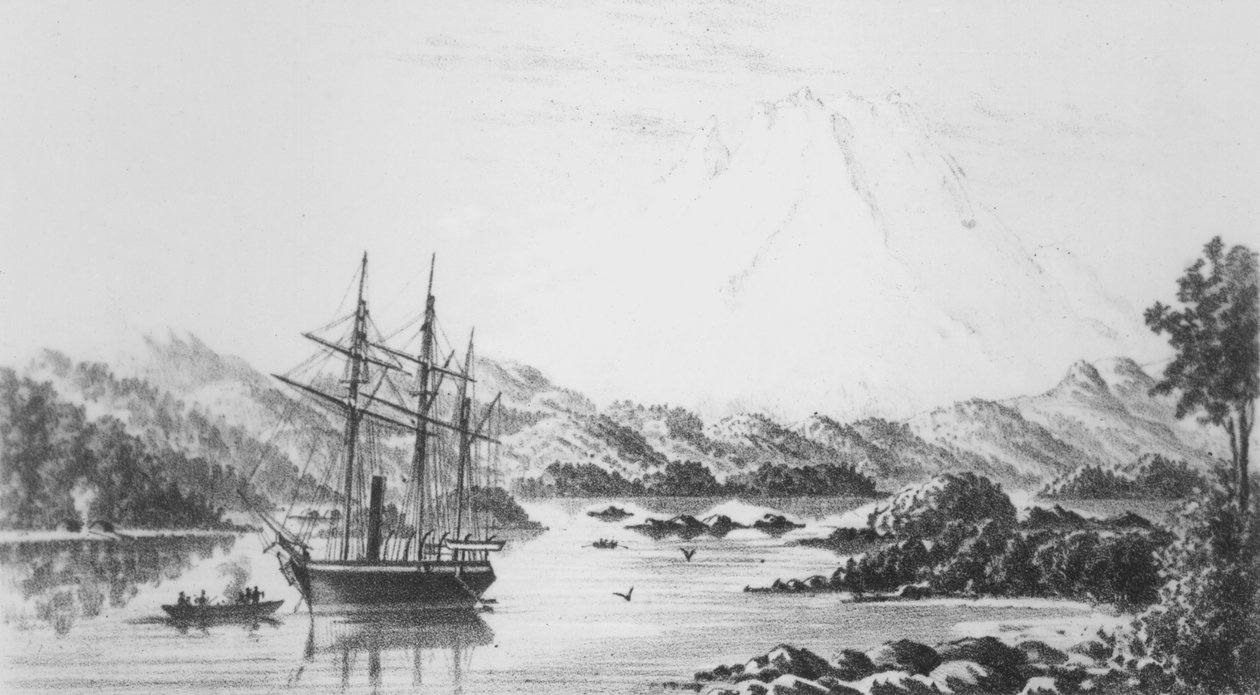 Góra Burney z Wysp Wydr autorstwa F.C.P. Vereker