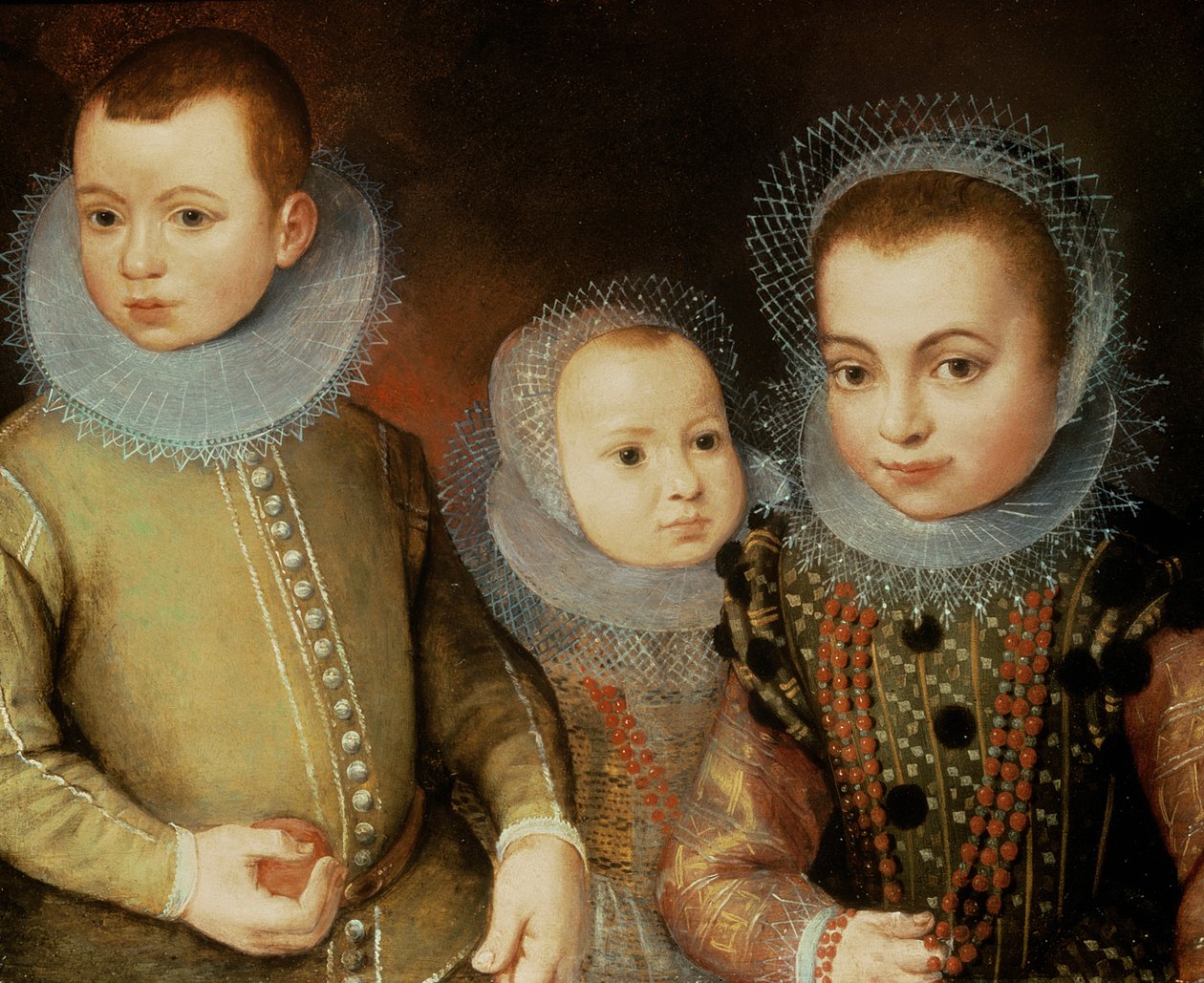 Portret trojga dzieci Tudorów autorstwa F.F.