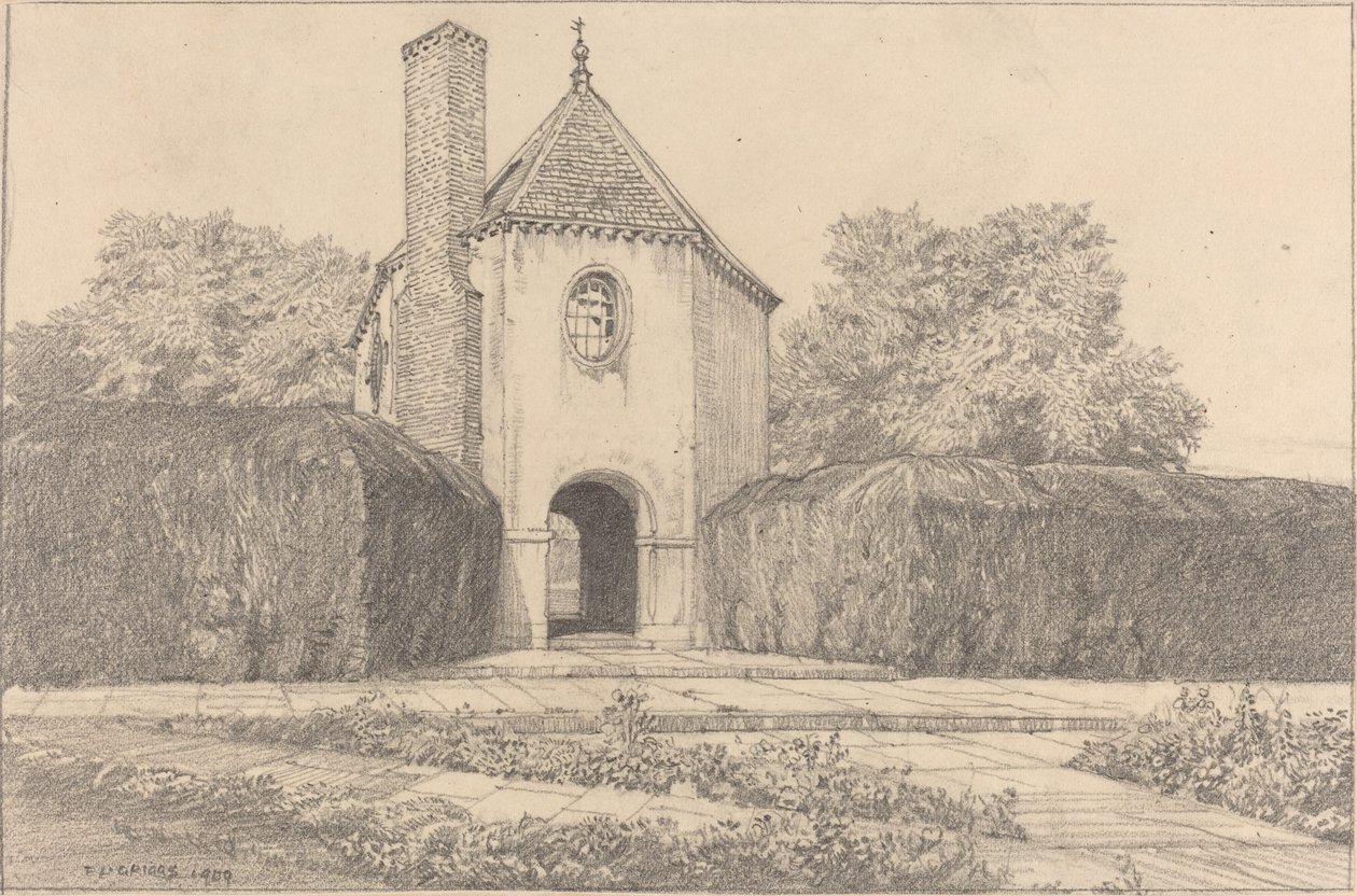Dom w ogrodzie autorstwa F.L. Griggs
