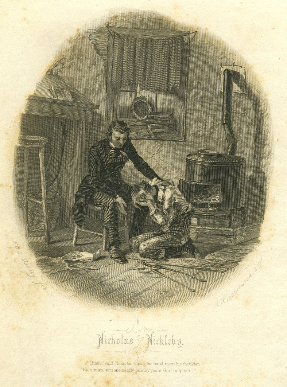 Nicholas Nickleby: Nicholas i Smike, 1867 autorstwa F.O.C. and McRae, C. John Darley