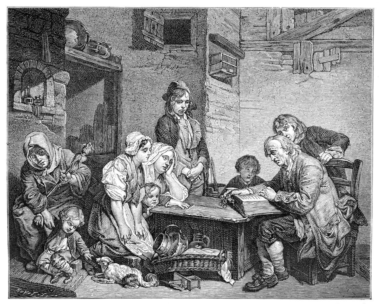 „Czytanie Biblii, 1885. autorstwa FV Martens