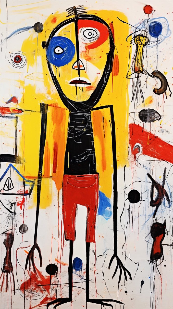 figuratywna sztuka uliczna, portret Metamorphosis, współczesna dekoracja ścienna autorstwa F. Abderrahim