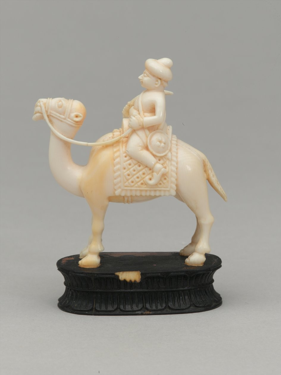 Czarny rycerz, figura szachowa, Indie, 1820 ok autorstwa F. Ernest Jackson