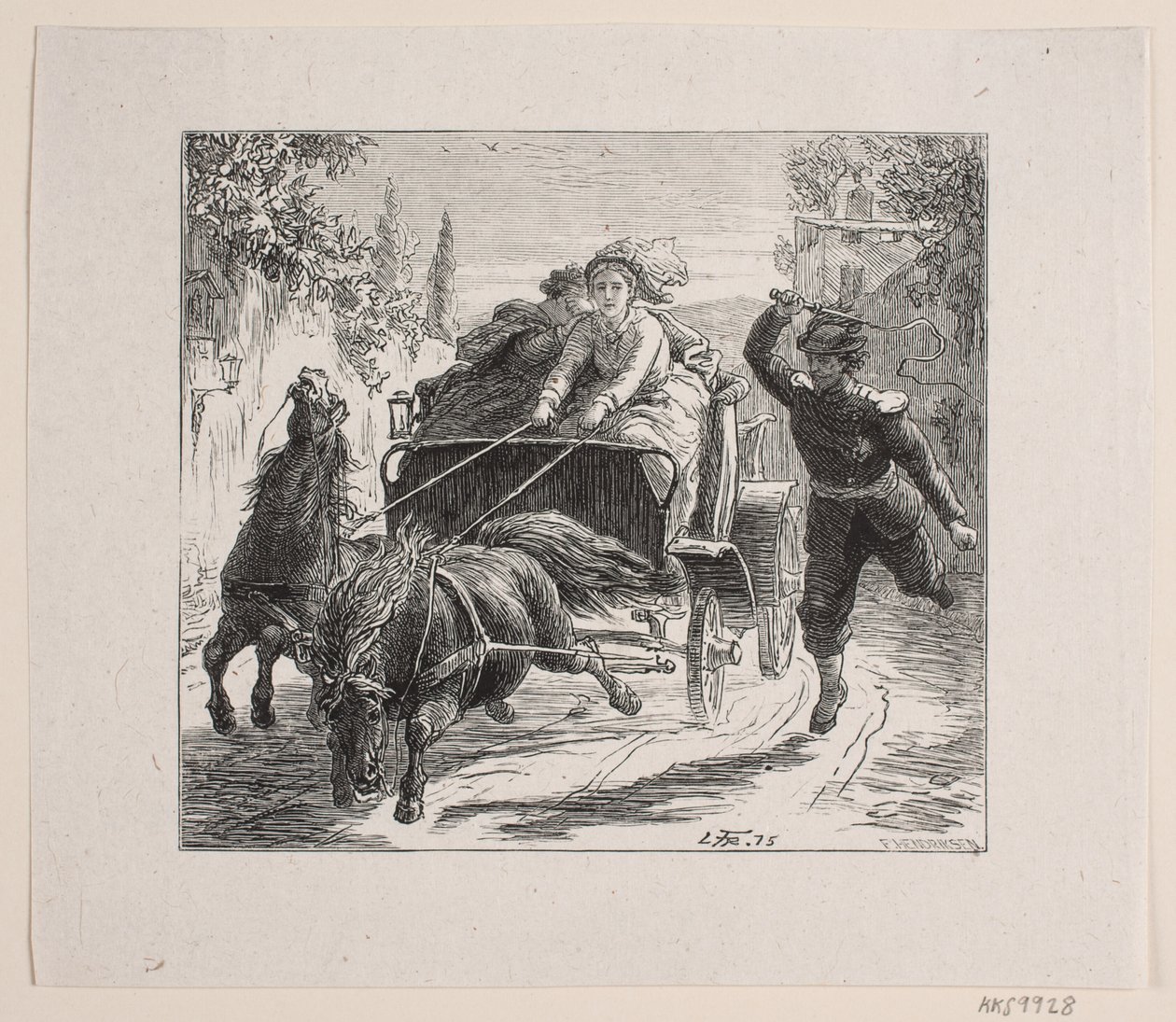 Ilustracja do Bjørnstjerne Bjørnson „Szkic z Włoch” autorstwa F. Hendriksen