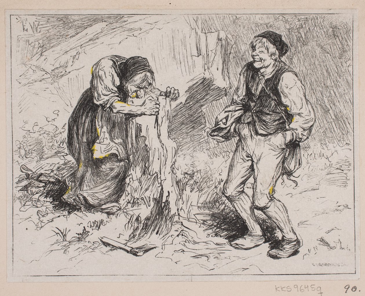 Ilustracja do filmu „Zające Króla Pasterza” autorstwa F. Hendriksen