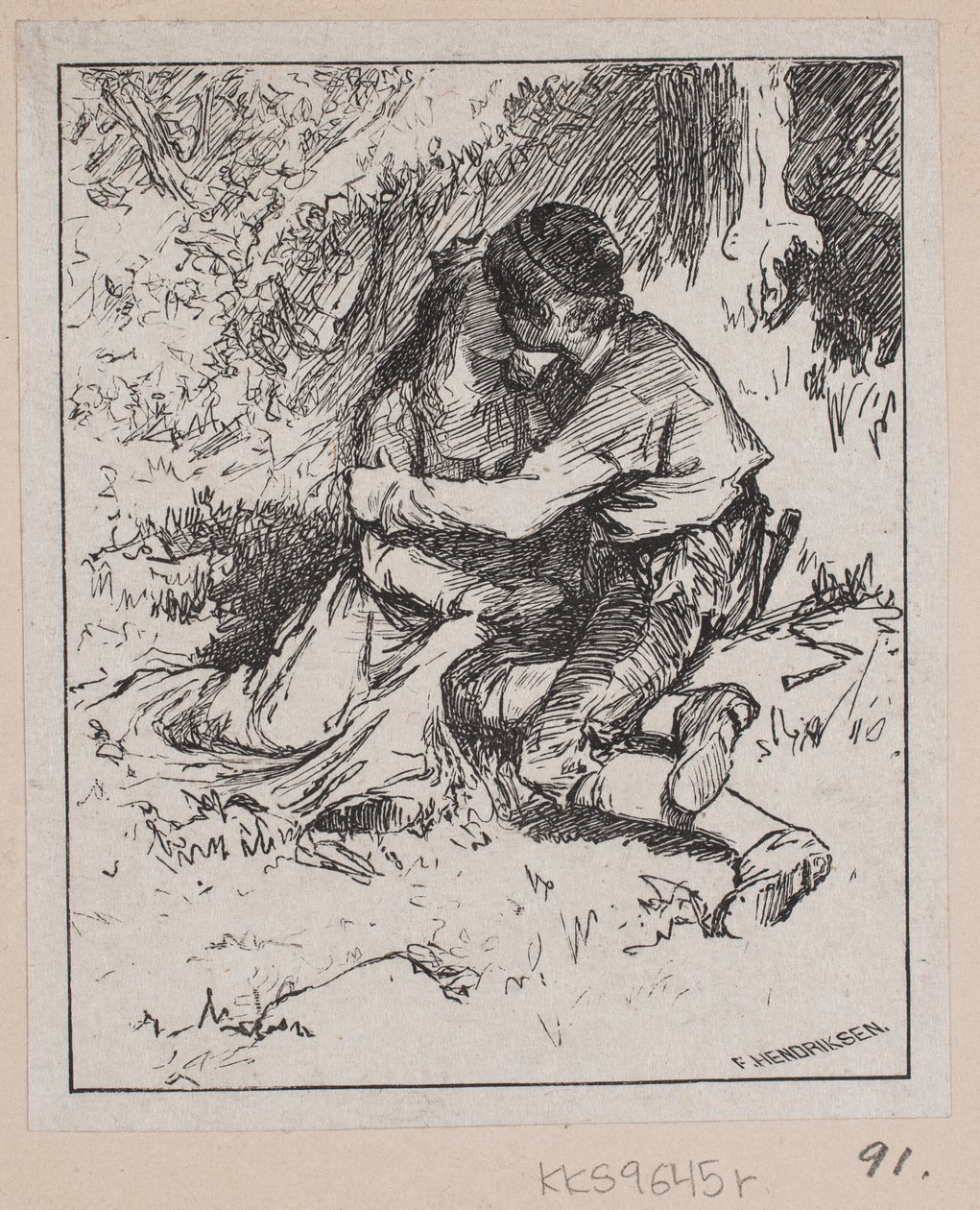 Ilustracja do filmu „Zające Króla Pasterza” autorstwa F. Hendriksen