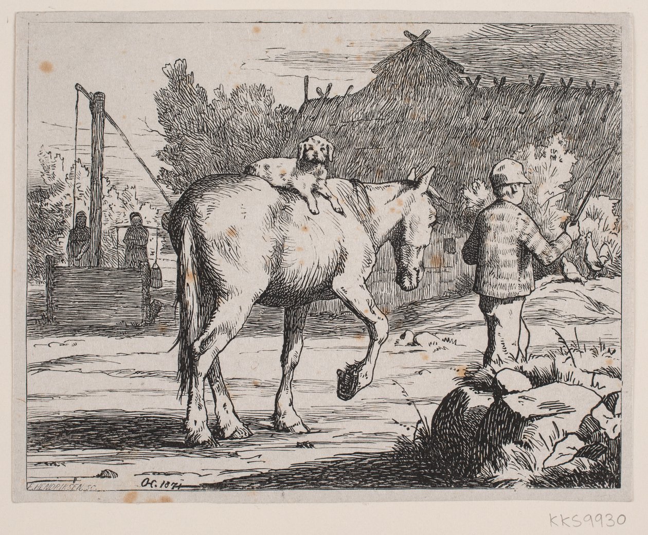 Ilustracja do wiersza P. Hansena autorstwa F. Hendriksen