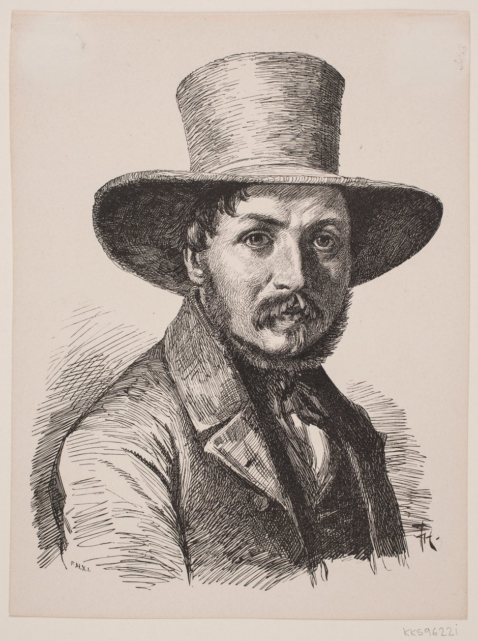 Portret Christen Købke autorstwa F. Hendriksen