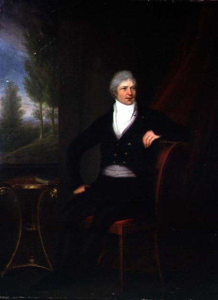 Portret siedzącego dżentelmena przy oknie autorstwa F. Landsberg
