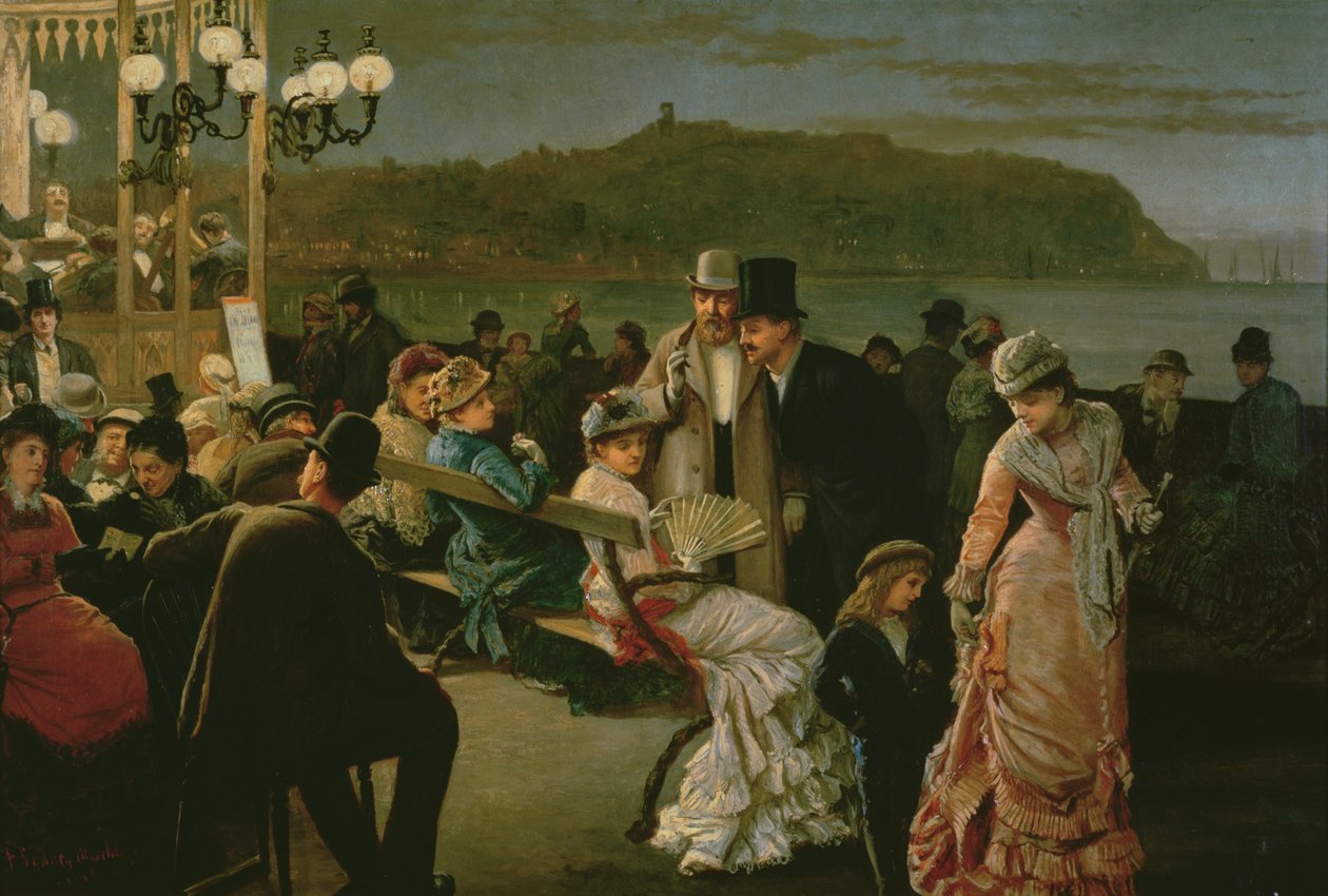 Scarborough: Spa w nocy, c.1879 autorstwa F. Sydney Mauchamp