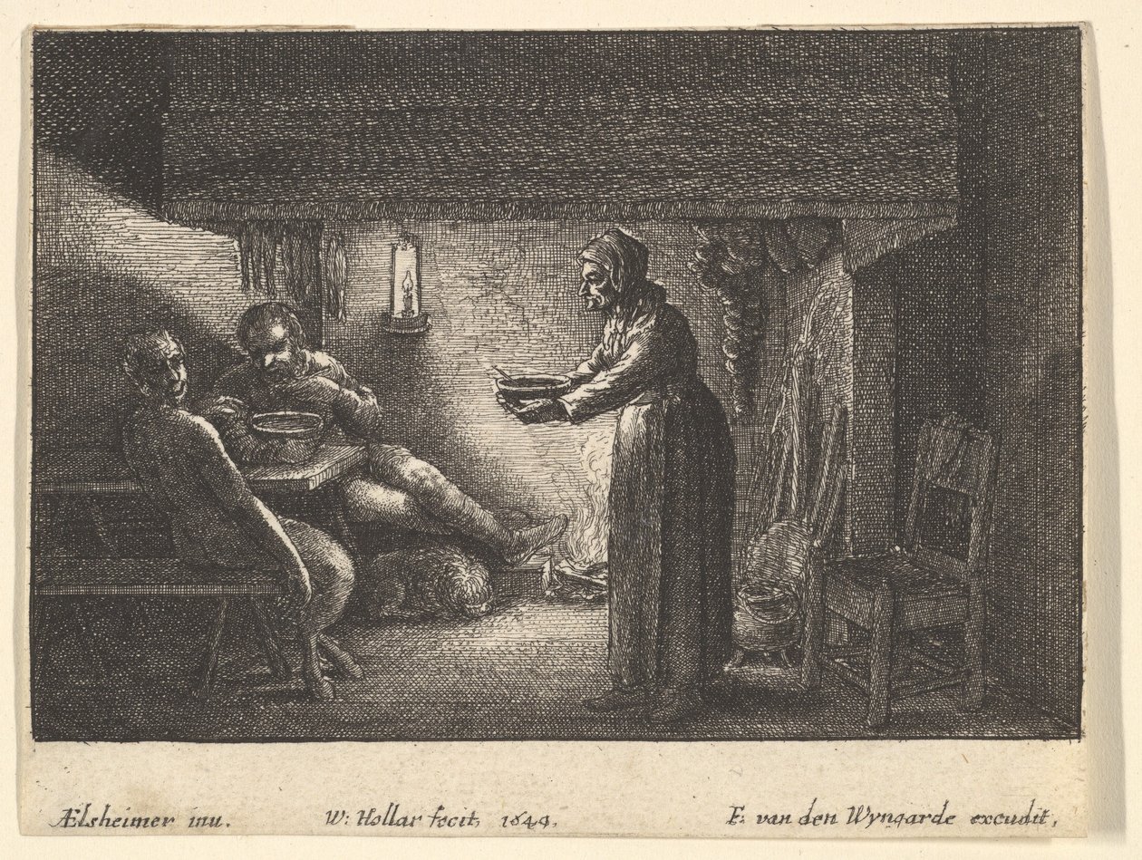 Satyr i chłop, 1644. autorstwa F van den Wyngarde