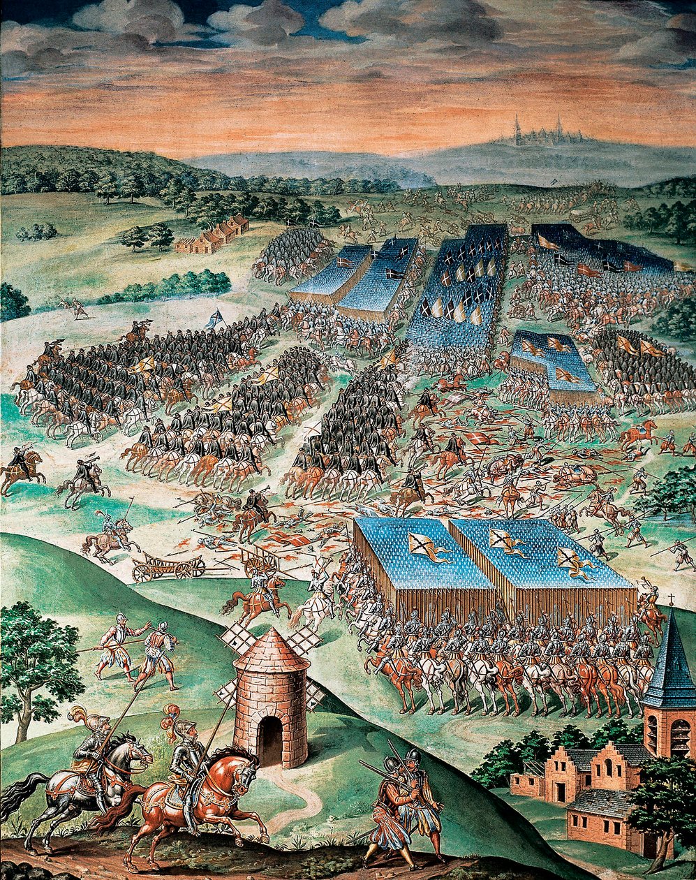 Bitwa pod Saint Quentin między Hiszpanią a Francją (1557) autorstwa Fabrizio Castello