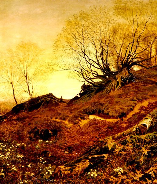 Na Leith Hill, Surrey (olej na płótnie) autorstwa Fanny Mearns
