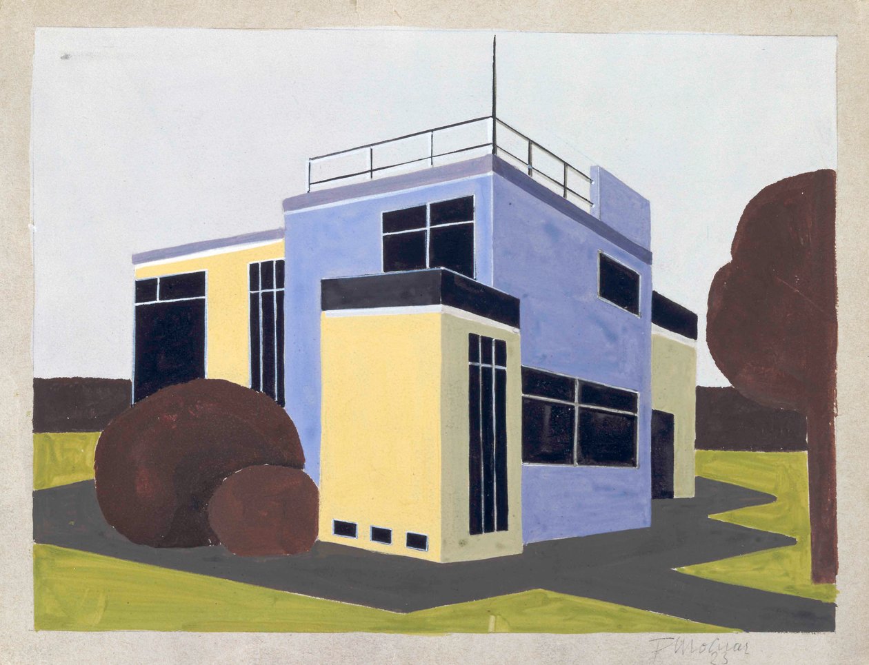 Projekt domu jednorodzinnego, 1923. autorstwa Farkas Molnar