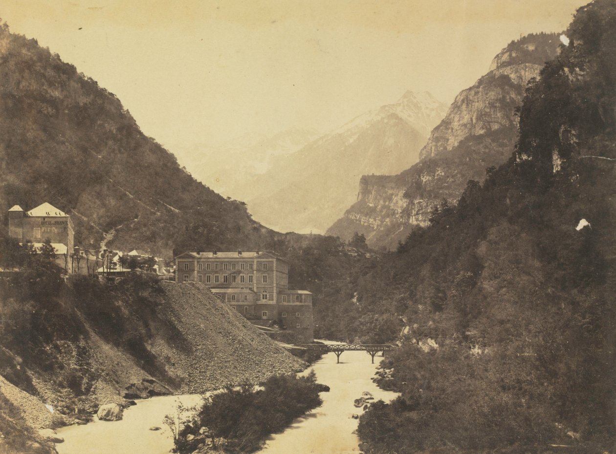 Eaux-Chaudes, Pireneje verso, ok. 1930 1855. autorstwa Farnham Maxwell Lyte