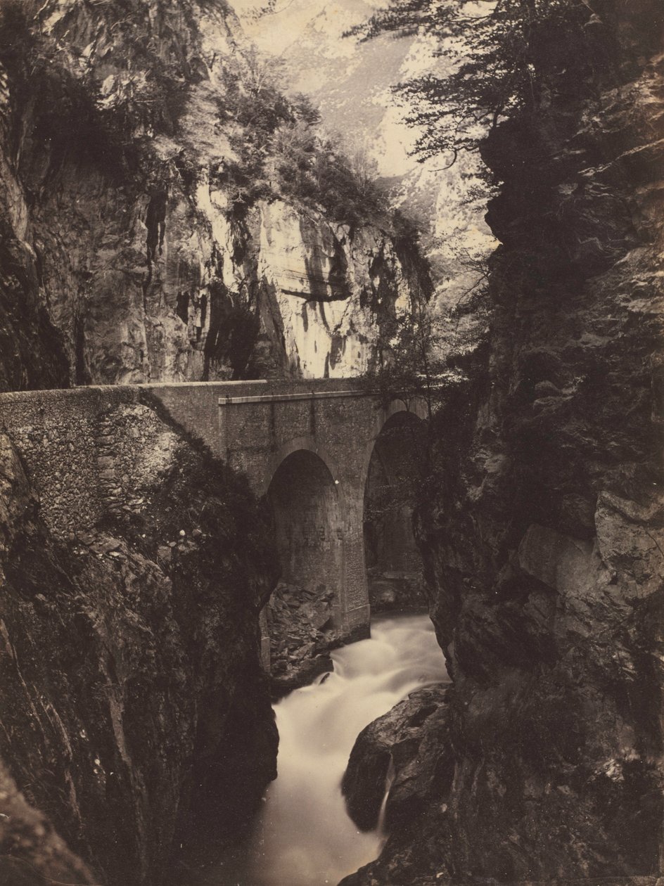Droga do Eaux-Chaudes, Pyrenees recto, ok. godz. 1855. autorstwa Farnham Maxwell Lyte