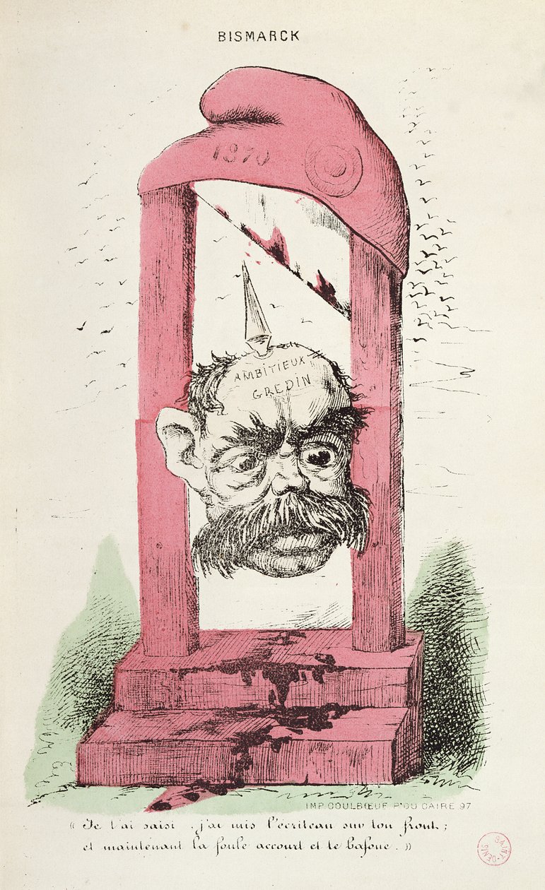 Karykatura Otto von Bismarcka (1815-98) 1870 autorstwa Faustin