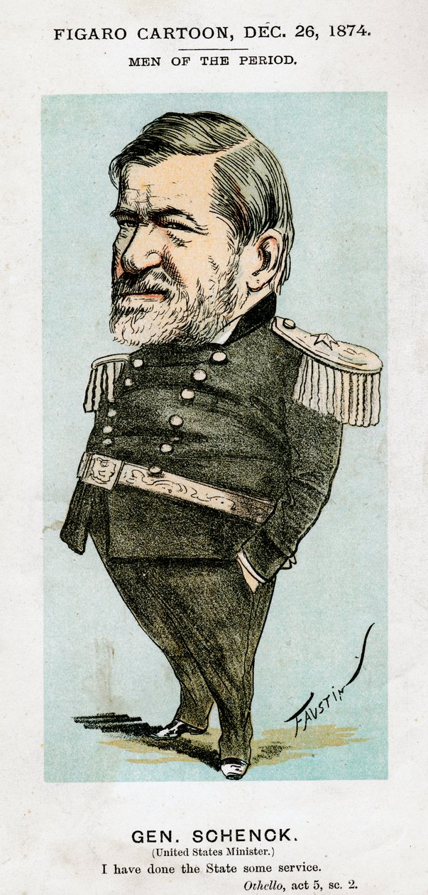 Robert C Schenck, generał i dyplomata armii amerykańskiej, 1874. autorstwa Faustin