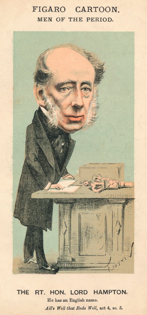 Rt. Kochanie. Lord Hampton, c1870 autorstwa Faustin
