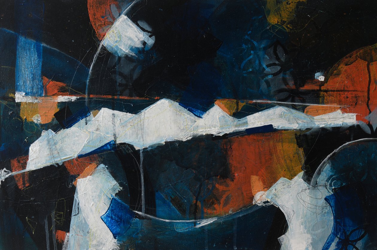 Kierując się na wschód, 2018 (akryl na płótnie) autorstwa Faye Bridgwater